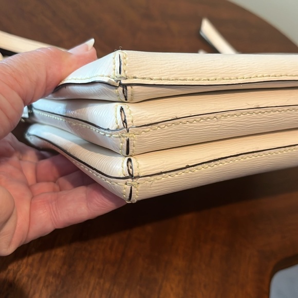 DKNY   Crossbody bag  Three zippered compartments  ivory/cream  Genuine leather - Picture 9 of 16